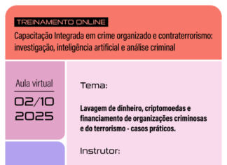 Capacitação Integrada em crime organizado e contraterrorismo: investigação, inteligência artificial e análise criminal”